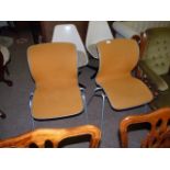 Pair of Fritz Hansen Mustard Office Chairs