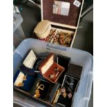 Two Boxes of Costume Jewellery & Cufflinks