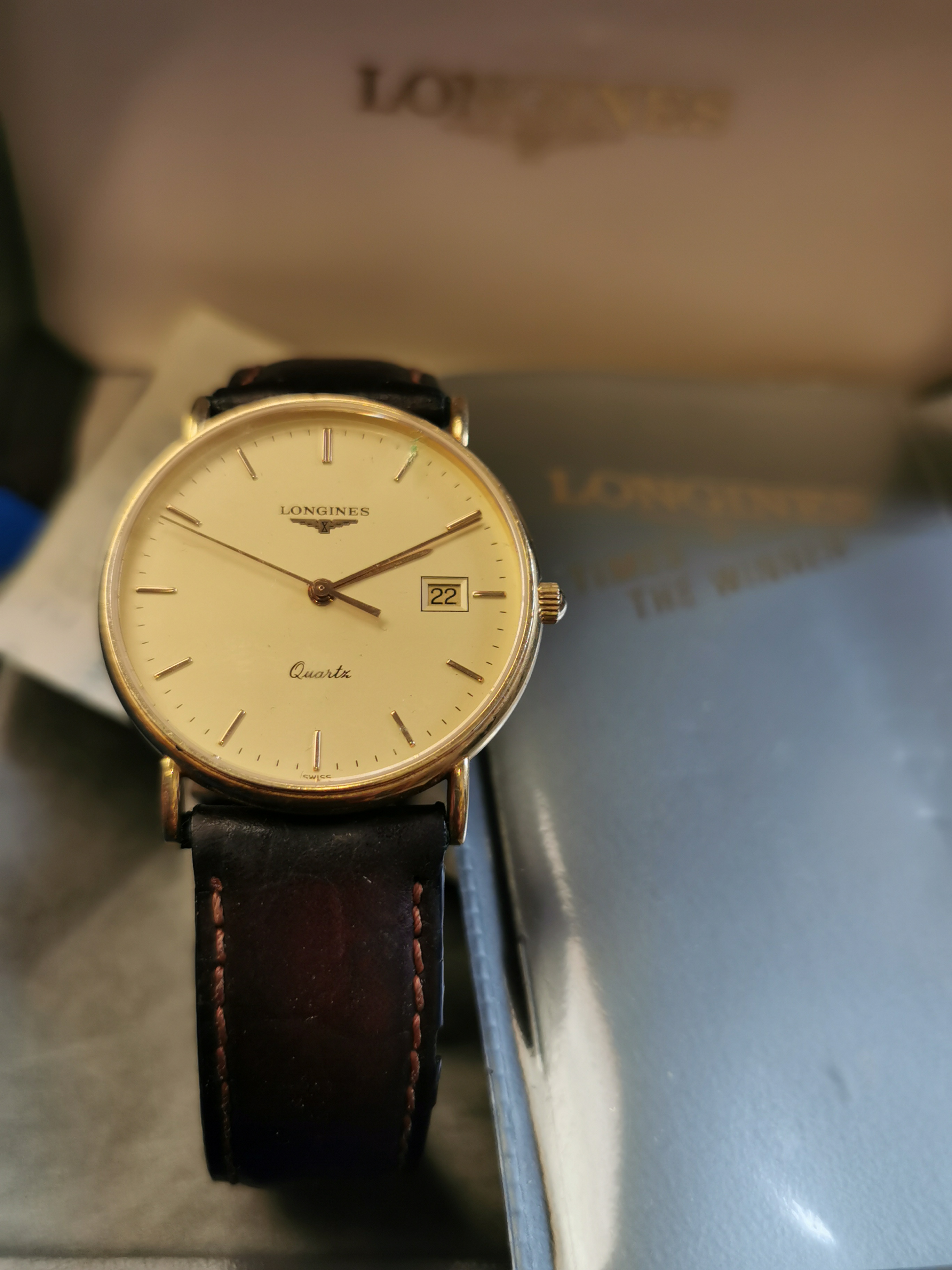 18ct Gold Longines Gents Wristwatch