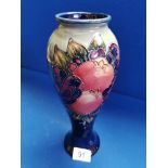 Vintage Moorcroft Peaches & Grapes Vase