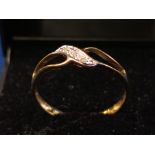 9ct Gold Diamond Chip Ring