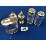 Silver-Topped Jars & Shakers