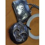 Vintage Silver Moonface Keyring & Port Marker