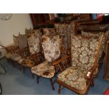 10 Oak armchairs