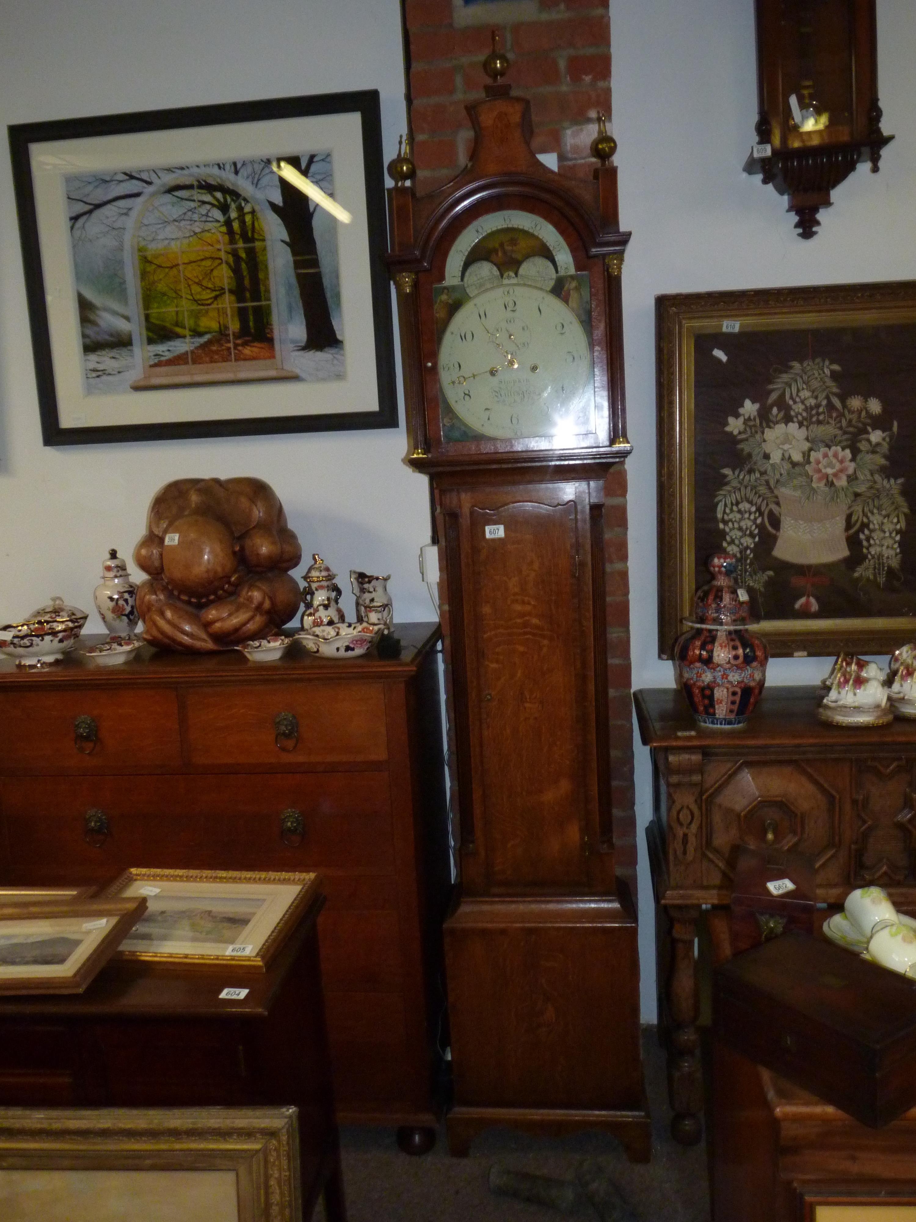 Simpkin of Rillington Victorian Longcase Grandfather Clock - Image 2 of 8