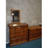2 x Ercol cupboards and mirror