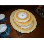 Shelley Yellow Banded Dinner Service