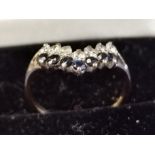 9ct Gold Sapphire & Diamond Ring