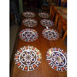 Set of Eight Royal Crown Derby Imari 1128 Dinner Plates