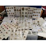 Collection of Mounted Military Cap Badges from UK Regiments/Infantry Corps