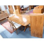 Scandanavian style Rosewood extending dining table and Mahogany chairs