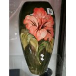 Large Moorcroft Hibiscus Floral Green Vase - 35cm high