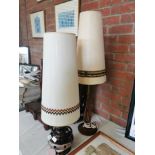 2 x German retro style table lamps