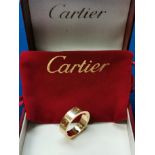 18ct Cartier love ring size P1/2 - weight 10g