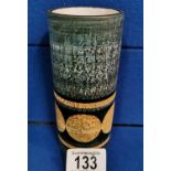 Troika Cylindrical Art Pottery Vase - 14cm high