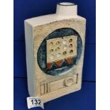 Troika Chimney Pot Aztec Art Vase - 20cm high