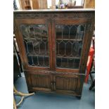 Ercol-Style Lead Light Cupboard