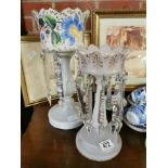 2 Victorian Glass lustres