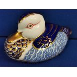 Royal Crown Derby Duck Paperweight - white stopper