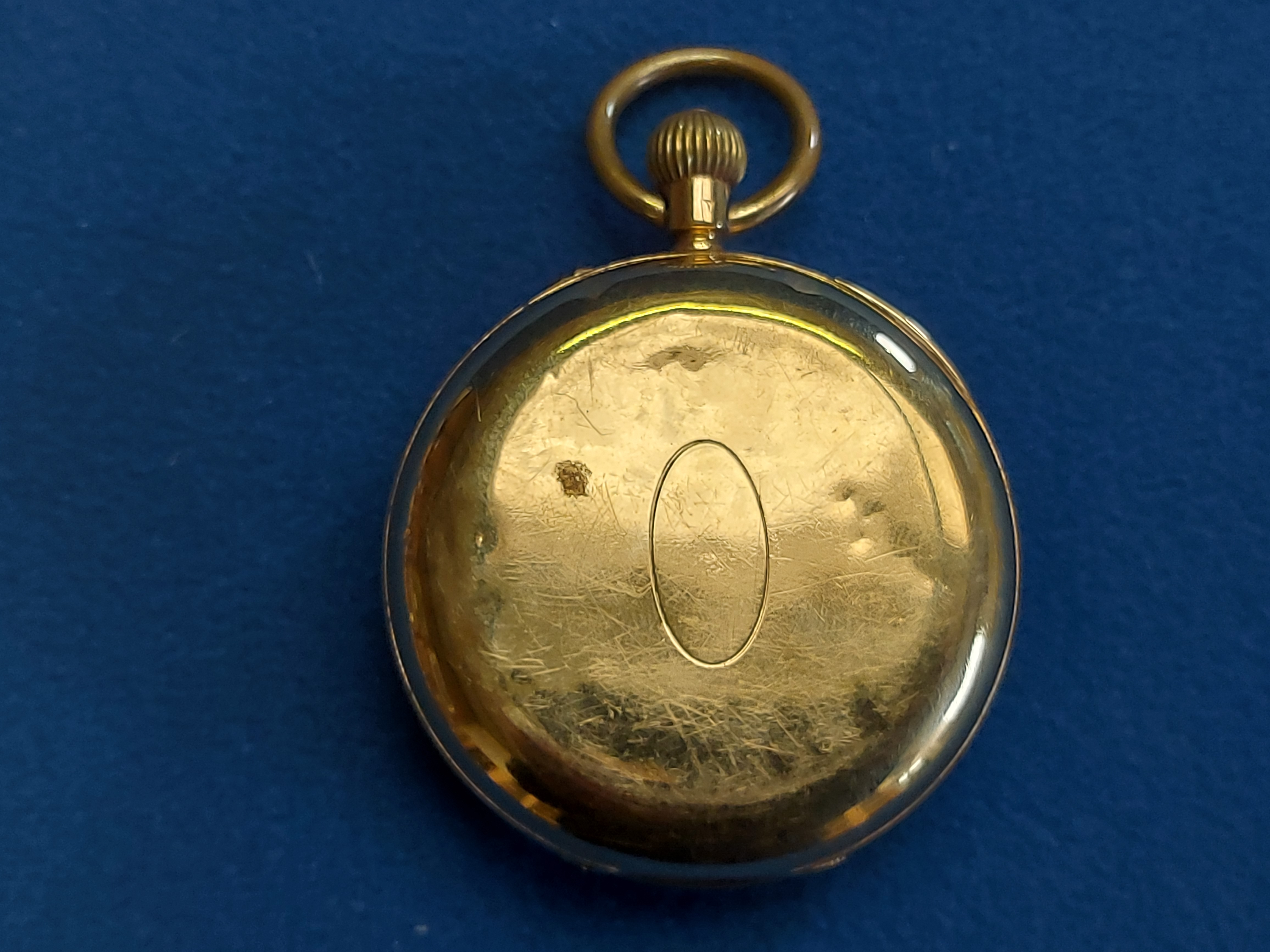 18ct Gold pocket watch (Working order) total weight 98g - Image 2 of 3