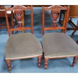 2 Victorian Mahogany nursing chairs