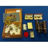 Army badges, binoculars etc