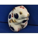 Royal Crown Derby Doormouse Paperweight - silver stopper