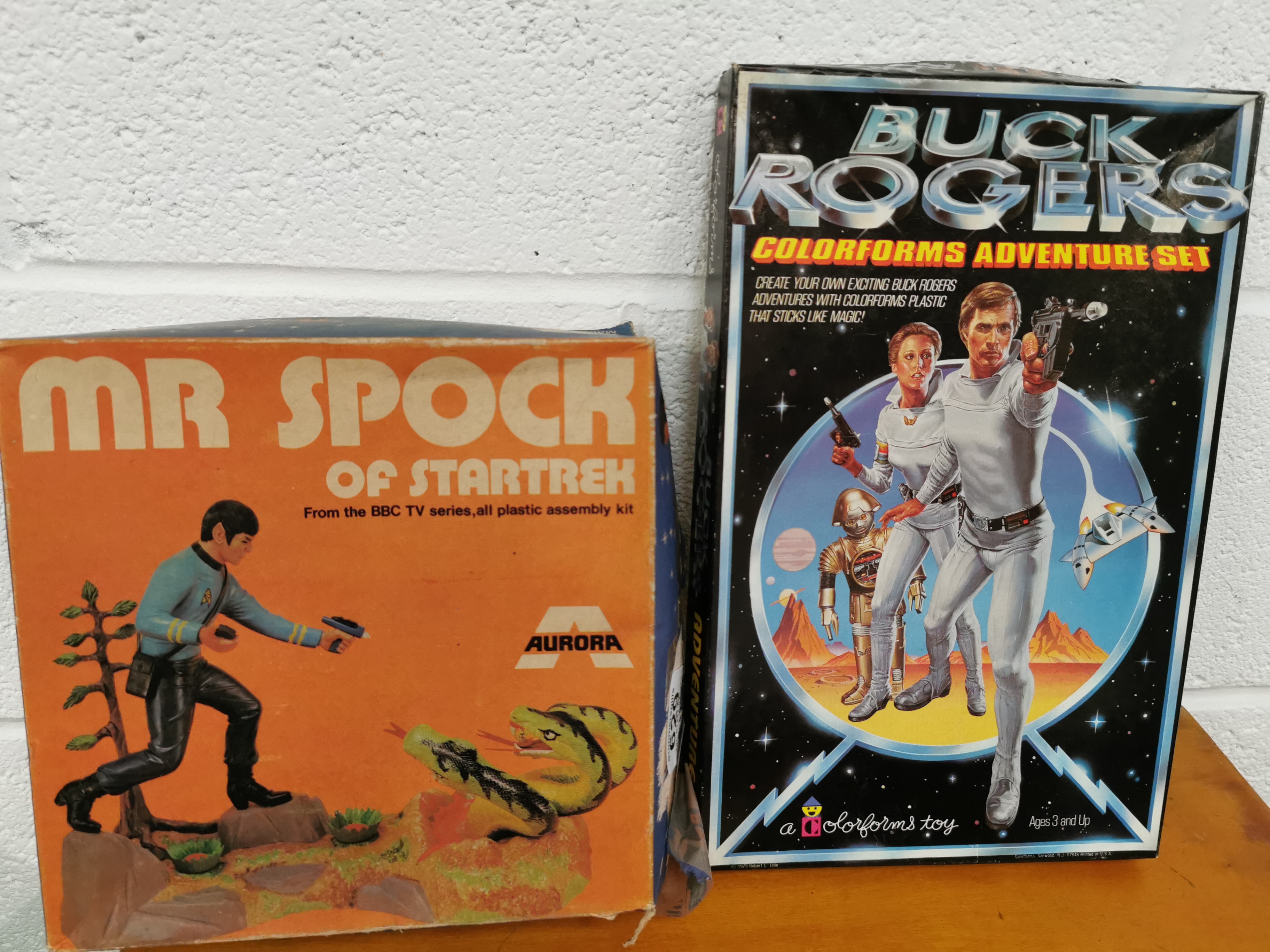 Mr Spock assembly kit and Buck Rogers adventure set