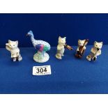 Herand miniature bird and 4 pce cat band