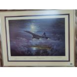 Signed Speedbird Print of Concorde - 87cm x 67cm