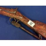 Antique Muzzleloader Rifle w/ramrod - 130cm long