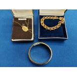 9ct Gold bracelet and ring 16g