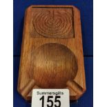 Yorkshire Oak Ashtray w/maze motif - Mouseman Interest