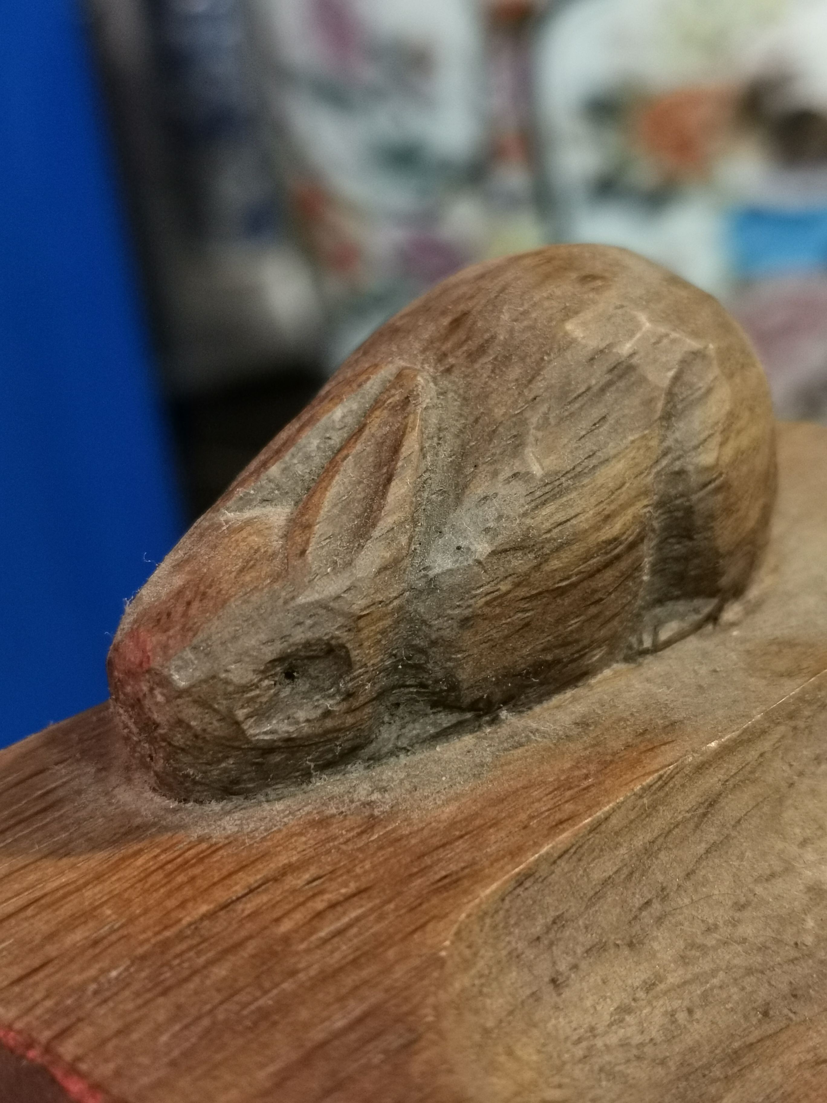 Rabbitman Yorkshire Oak Ashtray - Mouseman Interest - Image 2 of 3