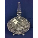 Lead Crystal Bonbonniere Lidded Dish