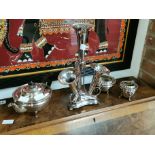 Silver-Plated Epergne & Tea Set