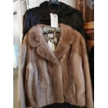Mink and squirrel coats size 14/16