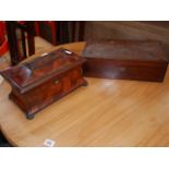 Writing box and Antique Rosewood box