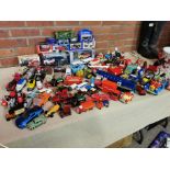 Large Collection of Die-Cast and Various Toy cars/trucks inc Corgi, Disnet, Scooby-Doo etc..