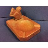 Squirrelman Yorkshire Oak Ashtray - Mouseman Interest