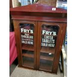 Fry's Chocolate Mahogany Shop Display Cabinet - 117cm high by 90cm across