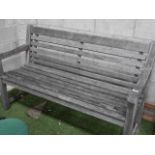 Wooden garden bench