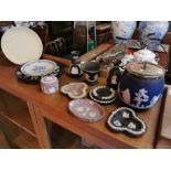 Selection of Wedgwood Black, Yellow & Blue Jasperware pieces