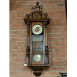 Victorian Mahogany Vienna Wall clock