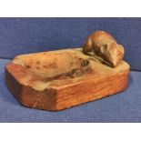 Early Yorkshire Oak Mouseman Ashtray