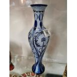 Moorcroft Macintyre-Style Blue Floral Vase - 31cm high