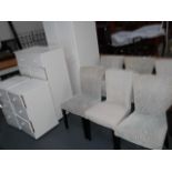 Six Modern Upholstered Dining Chairs & Bedroom Suite