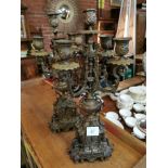 Pair of Brass Candlesticks - 45cm high