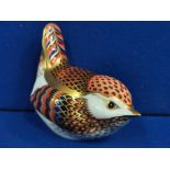 Royal Crown Derby Garden Bird Paperweight - silver stopper