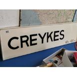 Creyke railway sign